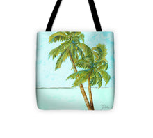 Load image into Gallery viewer, Beach Palm Blue I Tote Bag