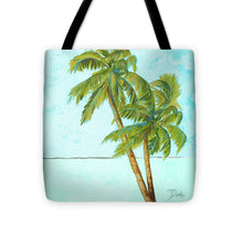 Load image into Gallery viewer, Beach Palm Blue I Tote Bag